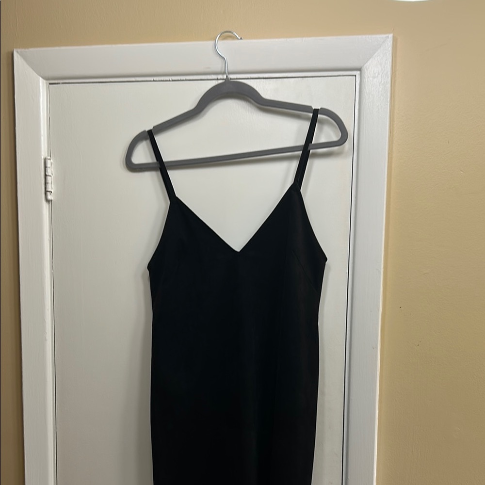 Black Spaghetti Strap Slip Dress for Cocktail